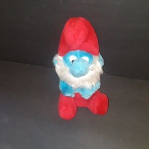c PAPA SMURF PEYO WALLACE BERRIE PLUSH DOLL